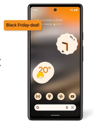 Google Pixel 6a 128GB voor €299 bij Belsimpel