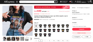 Polera Vintage de Pedro Pascal para mujer por $440