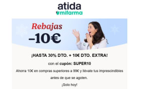 10€ descuento por compras de +99€ desde Atida
