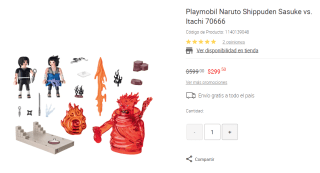 Playmobil Naruto Shippuden Sasuke vs. Itachi por $300 | Liverpool
