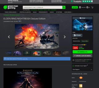 ELDEN RING NIGHTREIGN Deluxe Edition por solo 49,49€