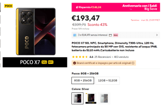 Poco X7 8GB/256GB Zwart voor €193,47 bij Aliexpress
