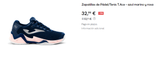 Zapatillas de Pádel para Mujer Joma T.Ace por 32.99€