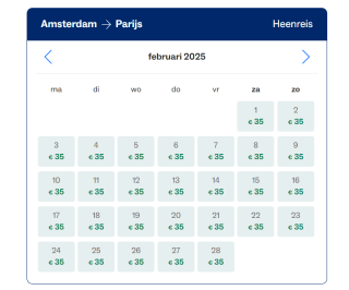 Eurostar Amsterdam/Rotterdam naar Parijs voor €35