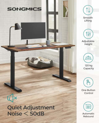 SONGMICS In hoogte verstelbaar bureau zonder blad voor €152 bij Amazon