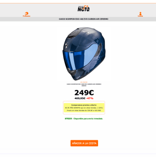 Casco Scorpion Exo-1400 evo carbon air cerebro por solo 249€