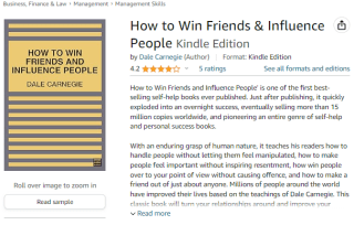 Gather How to Win Friends & Influence People for £0.99 at Amazon Kindle