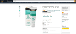 Protetor Solar Facial da Neutrogena Sun Fresh Fator 70 de 40g - R$ 42,21