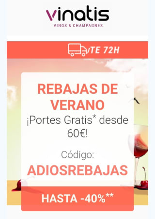 Envío Gratis en Rebajas de hasta -40% en Vinatis.
