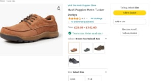 Hush Puppies Memory Foam Mens Tucker for £29.99 at Amazon