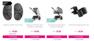 Diverse Easywalker laatste kans artikelen vanaf €19,99 bij Van Asten Babysuperstore