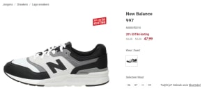 New Balance 997 kindersneakers voor €47,99 bij Schuurman Schoenen