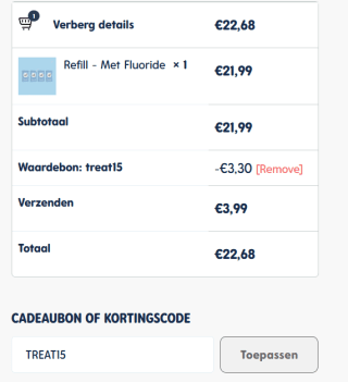 15% korting op alles bij Smyle met code