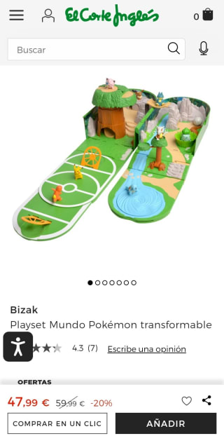 Playset Mundo Pokémon transformable por 47,99€.
