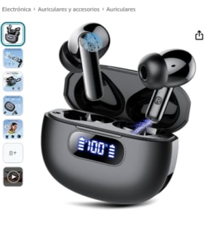 Auriculares Inalámbricos Bluetooth 5.3 HiFi Estéreo por 13,29€