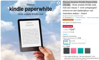 Amazon - Kindle Paperwhite (2024) 7" eReader - 16 GB, Black voor €154,99 bij Amazon