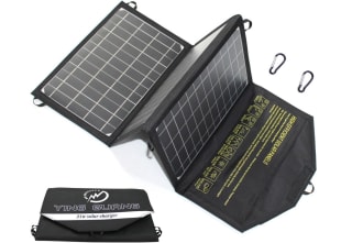 Camping Solar Charger 21W Panel Solar portatil USB de 2 Puertos USB Impermeable por solo 28€