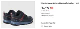 Zapatillas de Trekking para Mujer The North Face Litewave Futurelight por 47.99€