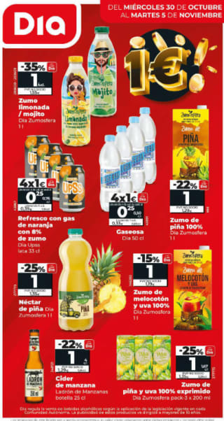 Supermercado Dia productos por tan solo 1€