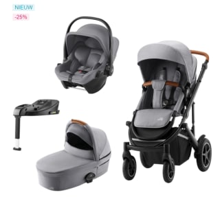 Britax Römer Kinderwagen Smile 4 incl. Baby-Safe Core i-Size en Base Frost Grey voor €849 bij Pinkorblue