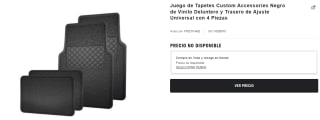 Juego de 4 Tapetes Custom Accessories por $50 en AutoZone