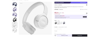 Auriculares Inalámbricos Bluetooth marca JBL Tune 520 BT blanco o negro por 43,27€ (31,27€)