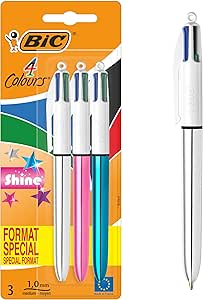 Stylos-Bille 4 Couleurs Shine Bic à 3,79€