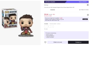 Funko POP! Marvel I Am Iron Man por 16.99€ (Cuenta Nueva 8.5€)