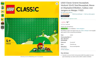 LEGO Classic groene bouwplaat (11023) voor €4,53