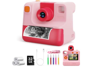 Appareil Photo Enfant Instantanée 1080p avec Papier d'impression & Carte TF 32 Go à 17,71€