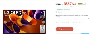 TV 65" LG OLED65G4 - 4K UHD à 1887,94€