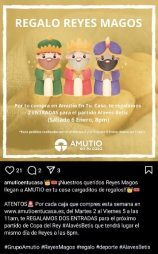 Gratis 2 entradas Copa del Rey Alavés - Betis por compra de caja patatas