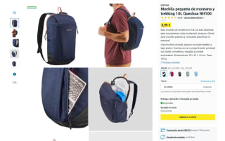 Recopilación de mochilas de 10l desde Decathlon por 3,99€