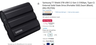 Samsung T7 Shield - Externe SSD - 2 TB / Zwart voor €137,30 met Amazon prime
