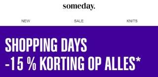 15% korting op alles bij Someday