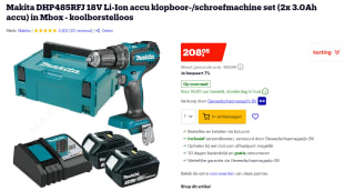 Makita DHP485RFJ 18V Li-Ion accu klopboor-/schroefmachine set (2x 3.0Ah accu) in Mbox - koolborstelloos voor €199,73 bij Bol.com