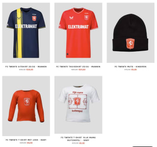 Castore wedstrijdshirts [ Feyenoord, Utrecht, Twente ] vanaf 15 euro