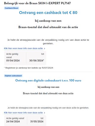 Braun Skin I-Expert PL7147 IPL ontharingsapparaat voor €329