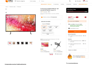 Smart TV Samsung TU55DU7105K 55" LED UltraHD 4K HDR10+ por 389,99€