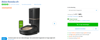 iRobot Roomba s9+ - Robotstofzuiger voor €849 bij Coolblue