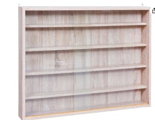 Vitrina /Estantería de pared con cristal 80x60x9,5 cm por 42,99€