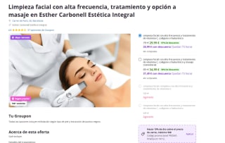 Limpieza facial con alta frecuencia y tratamiento de vitamina C, colágeno e hialurónico por 26,99€