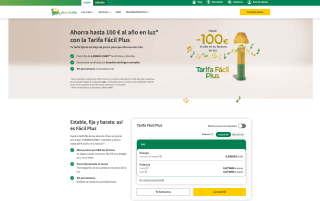 Tarifa Fácil Luz de Plenitude (Energía 0,09€ con Potencia 0,07€ sin impuestos)