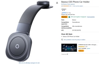 Baseus C03 Series MagSafe - Telefoonhouder auto voor €18,19 bij Amazon