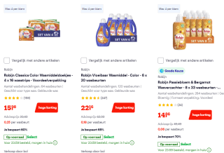 Tot 70% korting op Robijn artikelen bij Bol.com