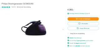 Philips PerfectCare Elite GC9650/80 voor €263 bij Art & Craft