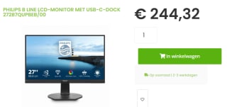 Philips 272B7QUPBEB monitor voor €244,32 bij Sicomputrs