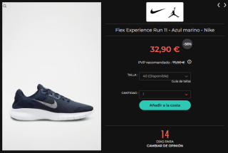 Liquidación 80% descuento Nike calzado y ropa precios de locura