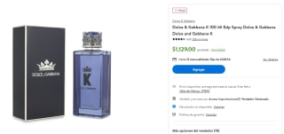Perfume Dolce & Gabbana K 100ml por $1,029 en Walmart