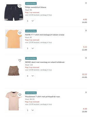 Sale tot -70% + 10% EXTRA bij Kleertjes.com